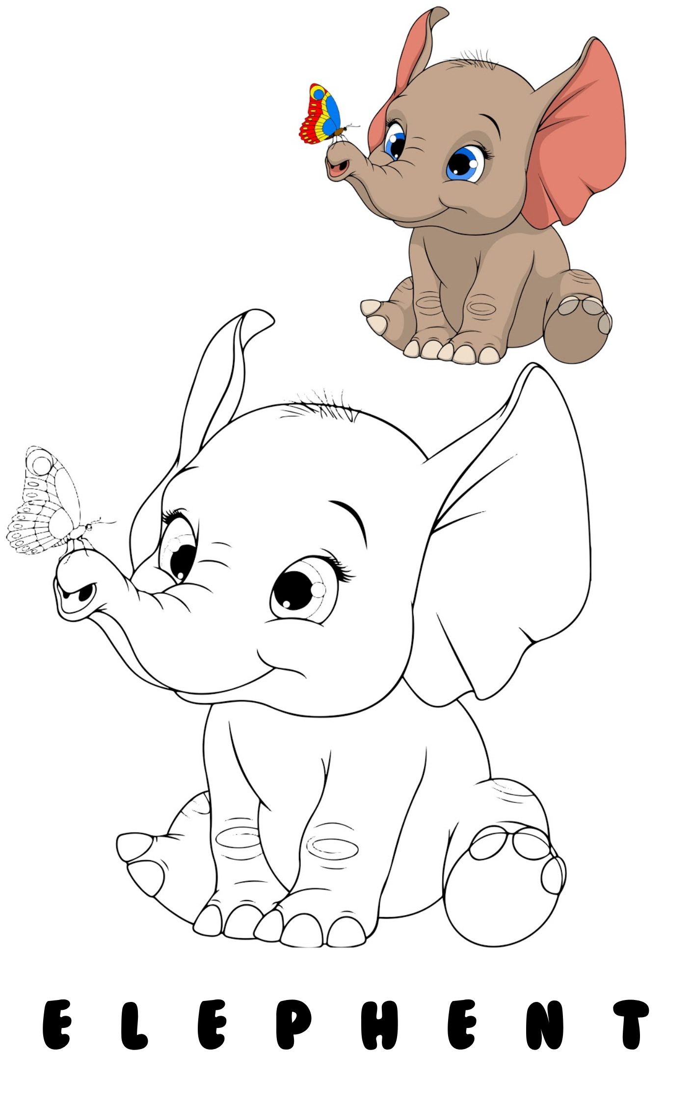 “20 Adorable Animals Coloring Book for Kids – Fun & Easy Printable PDF | Only $2!”