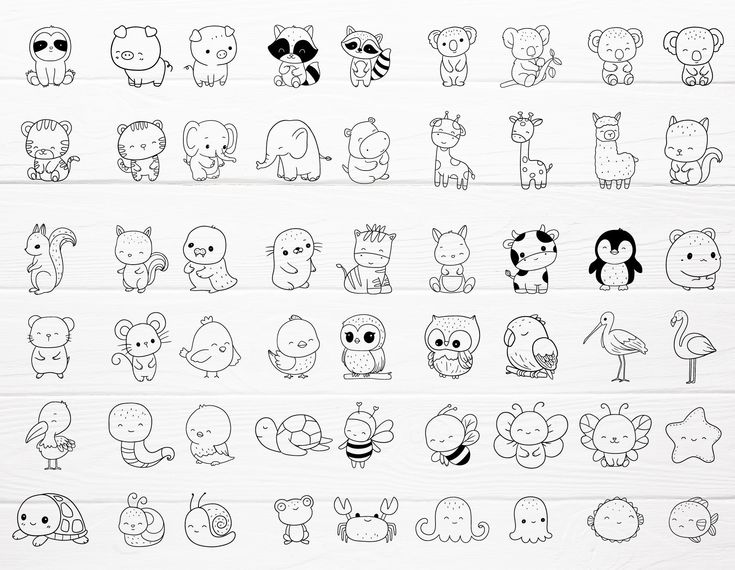 50 Cute Animal SVG Bundle – Clipart, PNG, EPS, DXF | Commercial Use