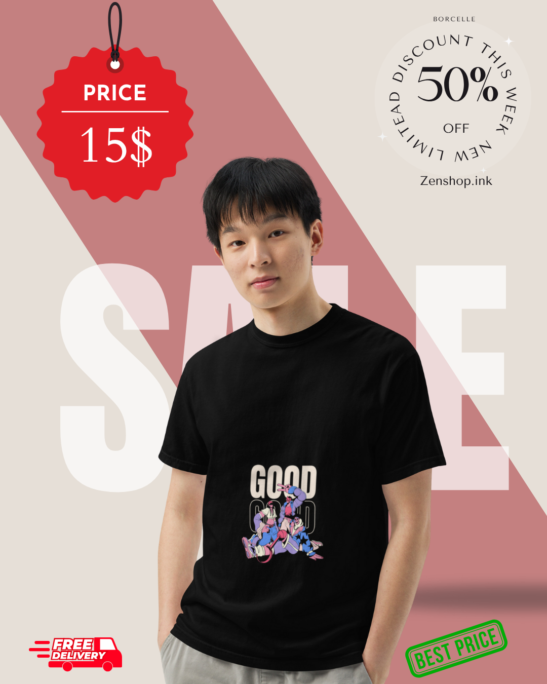 Unisex garment-dyed heavyweight t-shirt