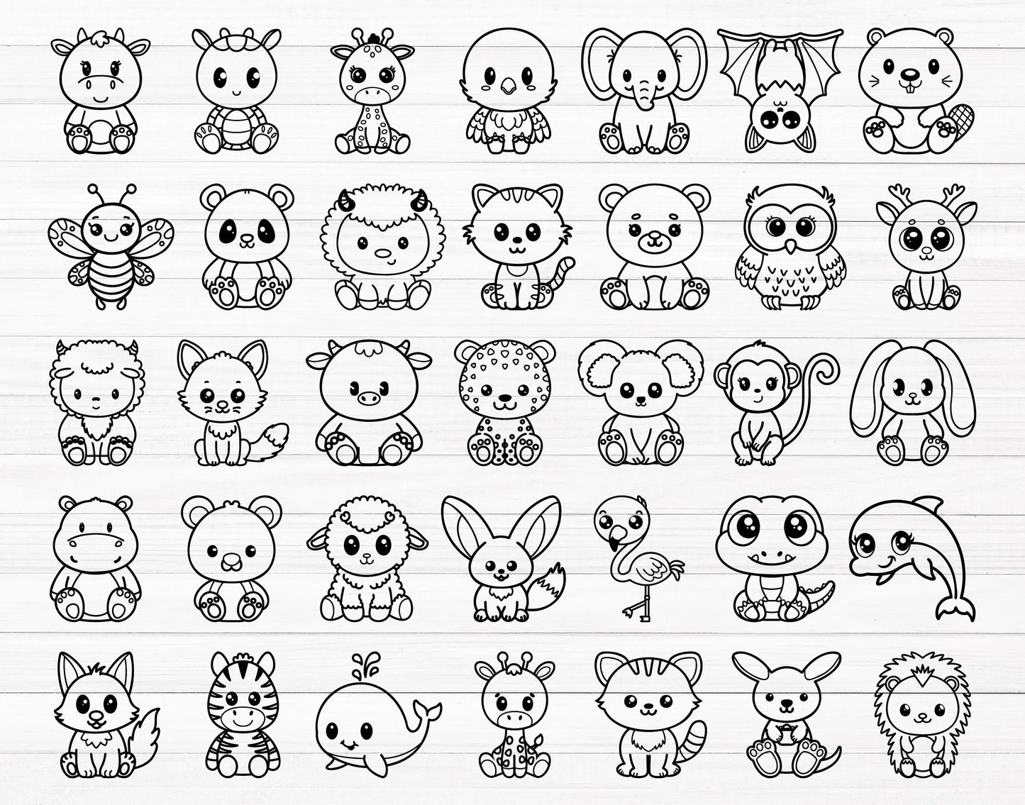50 Cute Animal SVG Bundle – Clipart, PNG, EPS, DXF | Commercial Use